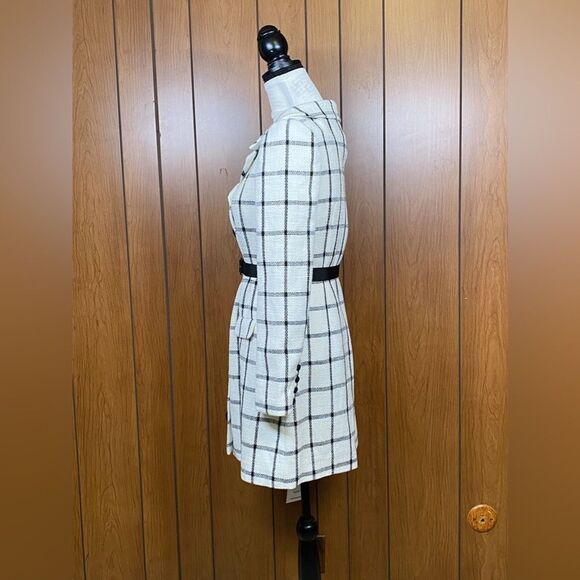 Self-Portrait Checkered Belted Minidress size 6 - Picture 8 of 13